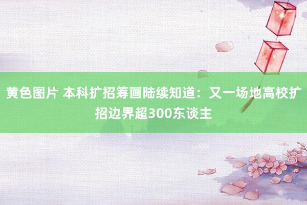 黄色图片 本科扩招筹画陆续知道：又一场地高校扩招边界超300东谈主