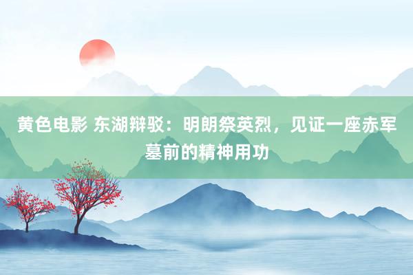 黄色电影 东湖辩驳：明朗祭英烈，见证一座赤军墓前的精神用功