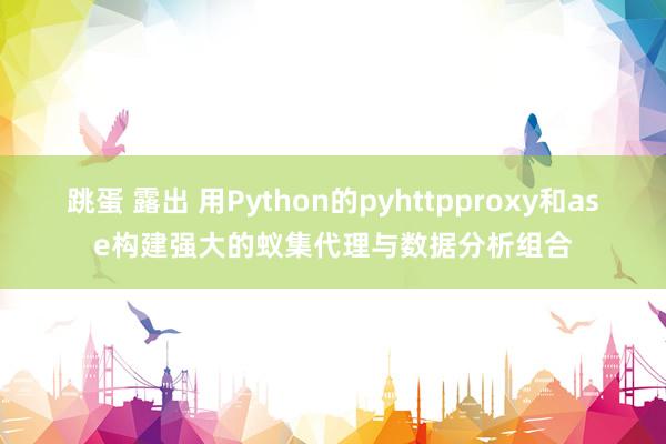 跳蛋 露出 用Python的pyhttpproxy和ase构建强大的蚁集代理与数据分析组合